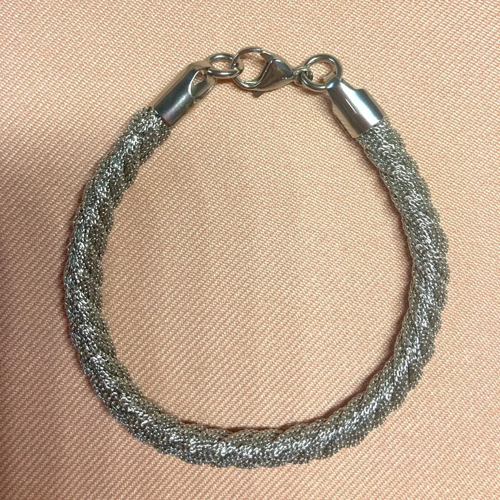 Stainless Steel Twisted Bracelet - Picture 2 of 2